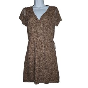 Abercrombie & Fitch Leopard Print A Line Mini Dress Size Small